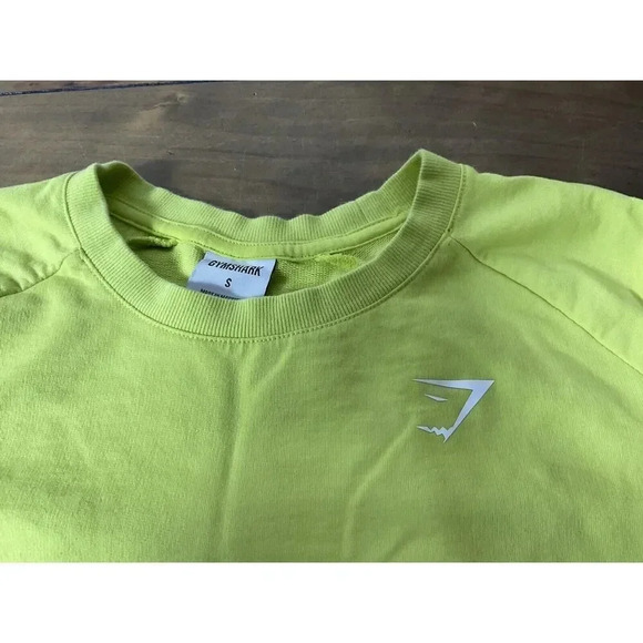 Gymshark Training Cropped Long Sleeve Top Neon Yellow Size Small - Picture 3 of 7